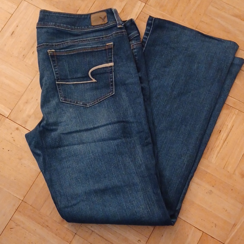 American eagle outfitters jeans size 18 long kick boot super stretch